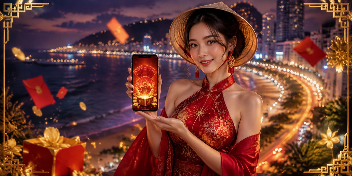 Người chơi tại Vũng Tàu nhận phong bì đỏ thưởng VIP trong sự kiện casino tại bãi biển